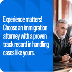 Experienced immigration lawyer at work