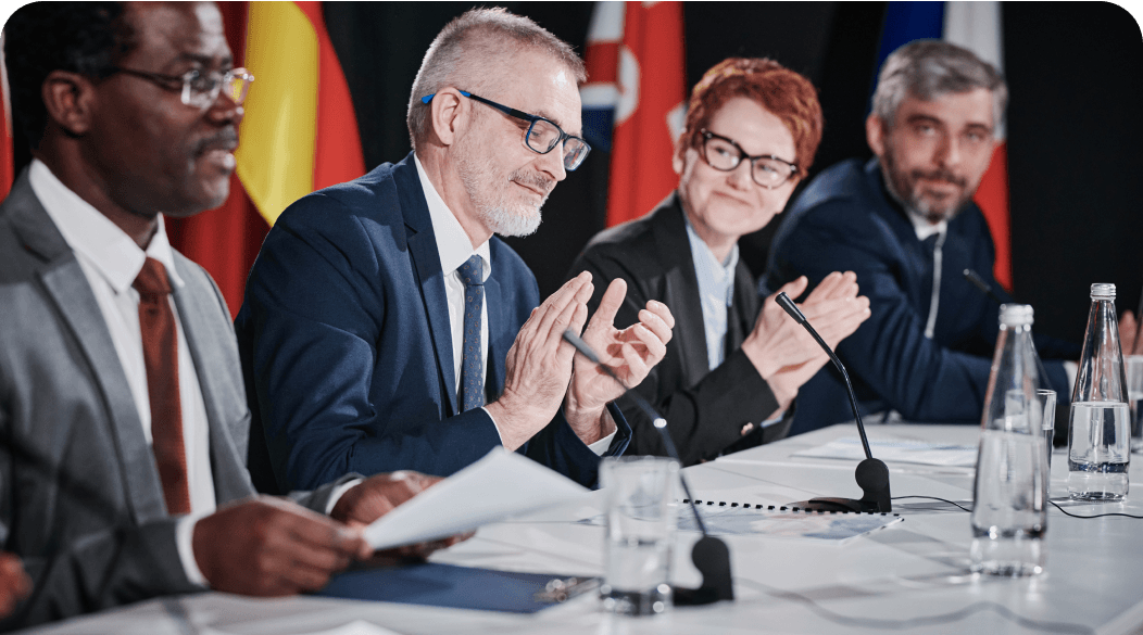 Government officials in meeting