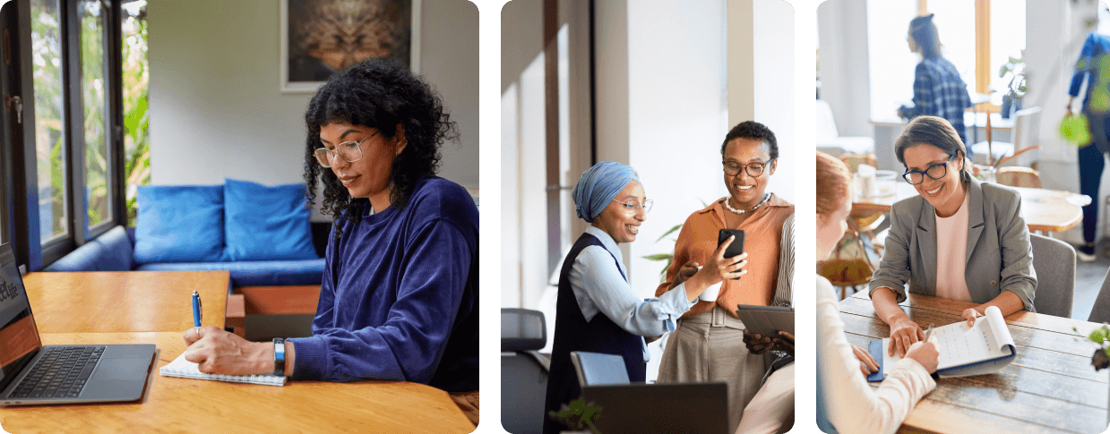 Temporary employment visa professionals working together