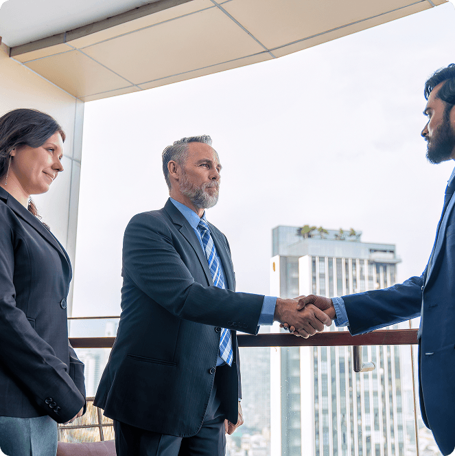 Business people shaking hands
