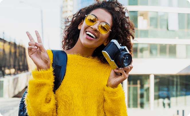 Tourist with camera