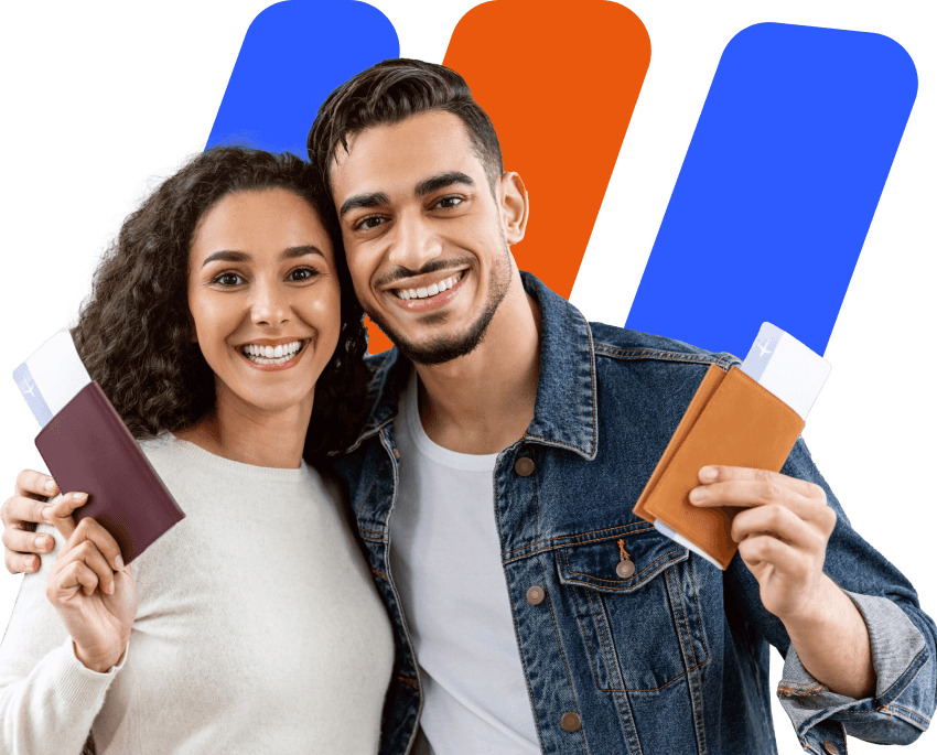 Couple with green cards